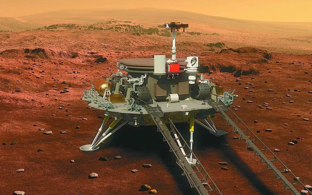 天问一号火星探测器登陆火星